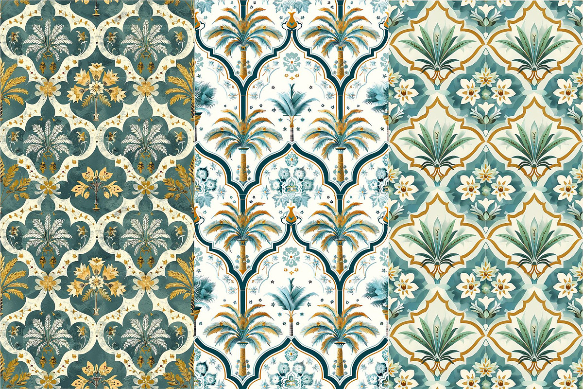 10 Farah's Mosaic Bloom Patterns, a Pattern Graphic by Inknfolly (Photo 3 of 6)
