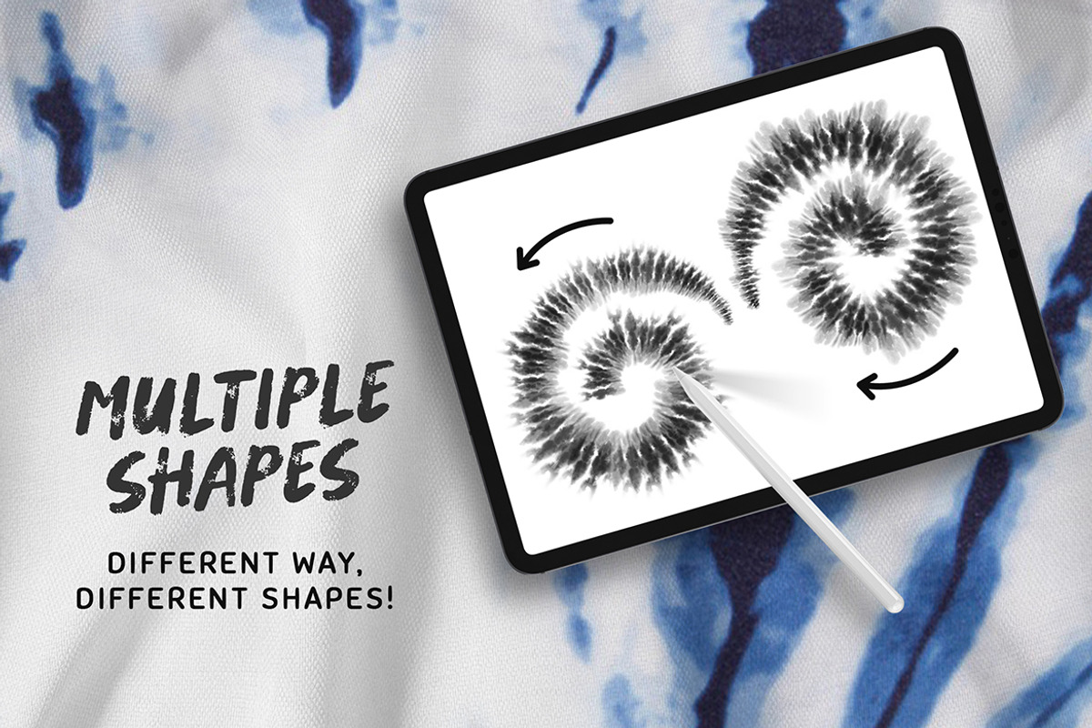 Procreate Realistic Tie Dye Brushes, a Brush Add-On by Nurmiftah (Photo 5 of 12)