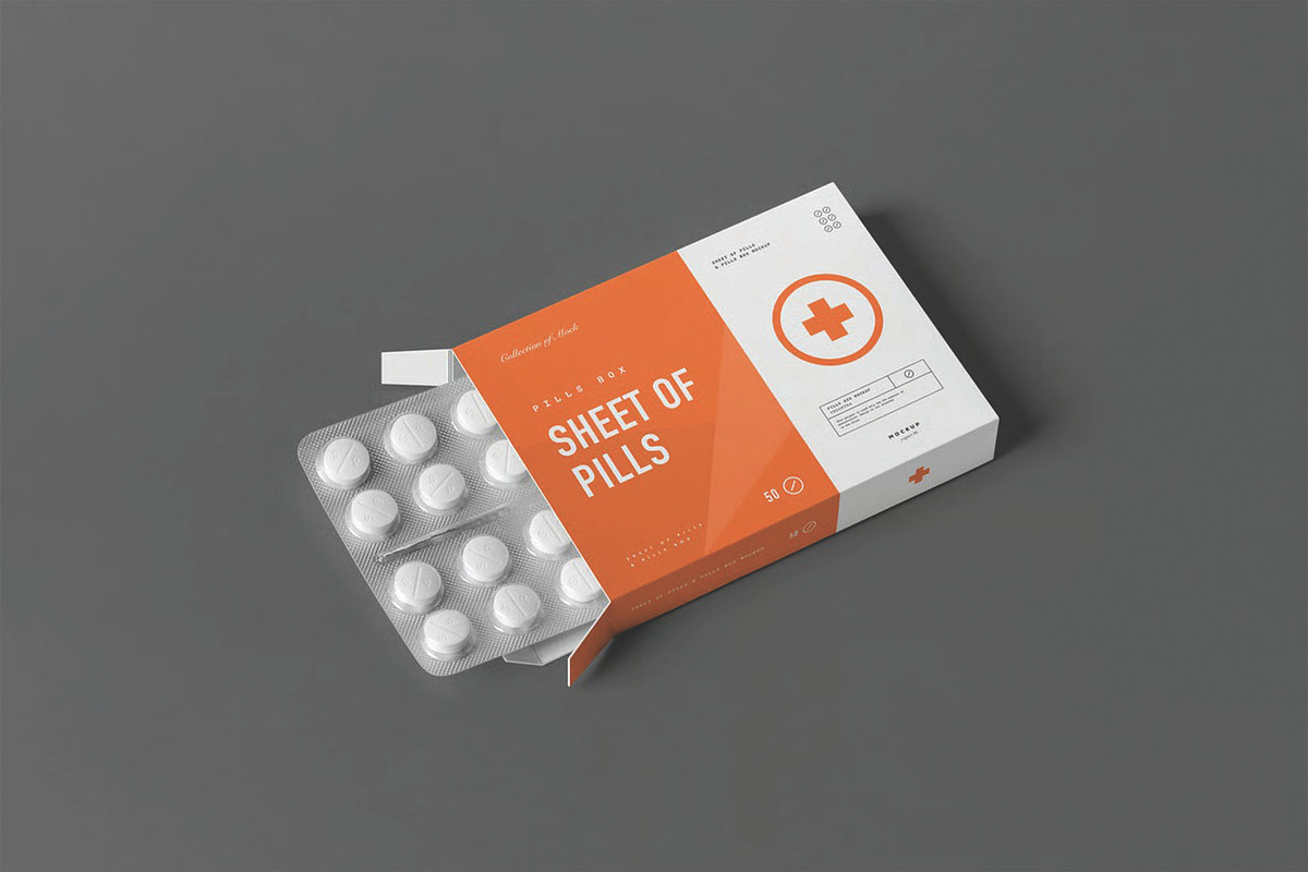 Pills Box Mockup, a Packaging Mockup by DesignRushMarket (Photo 7 of 9)