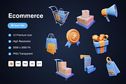 Ecommerce 3D Icons Set, an Object 3D Model by Kmg Design (Thumbnail 1 of 2)