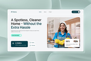 Home Cleaning Service Website UI, an UI Kit Template by peterdraw