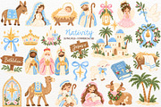 Nativity Clipart Religious Christmas, a Seasonal Illustration by SugarCloudStudioArt (Thumbnail 1 of 6)