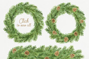 Coniferous Watercolor Set, an Illustration by NataliVA (Thumbnail 2 of 3)