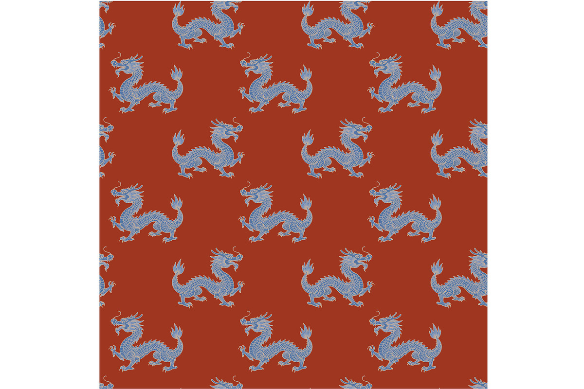 Asian Dragon Seamless Pattern, a Pattern Graphic by Sharon Schwalbe (Photo 5 of 6)