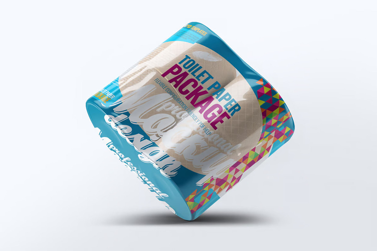 Toilet Paper Package Mock-Up, a Household Mockup by Se٧enStudio (Photo 4 of 7)