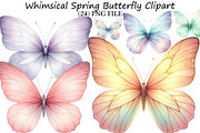 Whimsical Spring Butterfly Clipart, an Illustration by DreamPrint404 (Thumbnail 1 of 6)