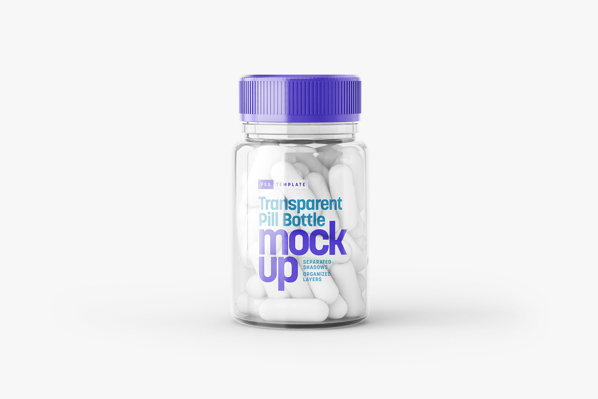 Transparent Pill Bottle Mockup Set, a Cups & Container Mockup by Deeplab (Photo 6 of 10)