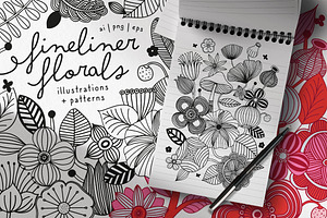 Fineliner Florals Graphic Collection