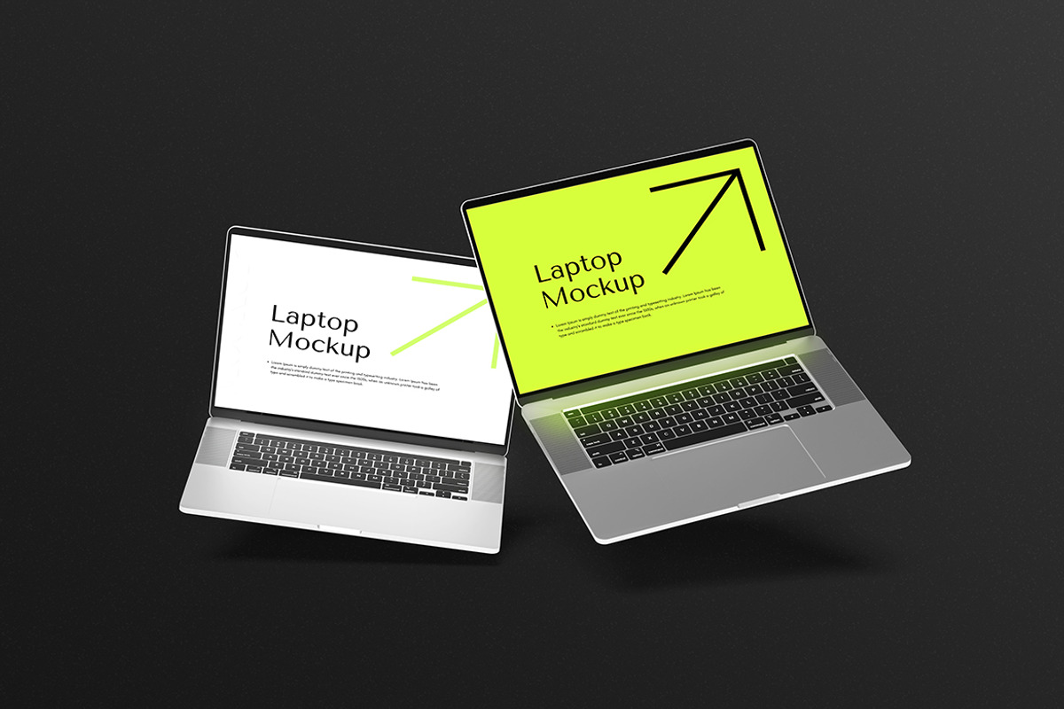 Laptop Mockup, a Wearable Device Mockup by Pikachudesign (Photo 3 of 5)