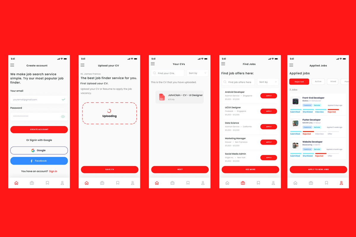 Job Screens & Recruitment Work App, an App Template by nagaredesignstudio (Photo 2 of 2)