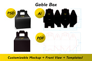 Straight Gable Box Mockup + Template, a Packaging Mockup by Korner (Thumbnail 6 of 12)
