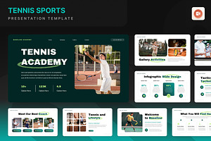 Tennis Sports PowerPoint, a Presentation Template by Annora Studio