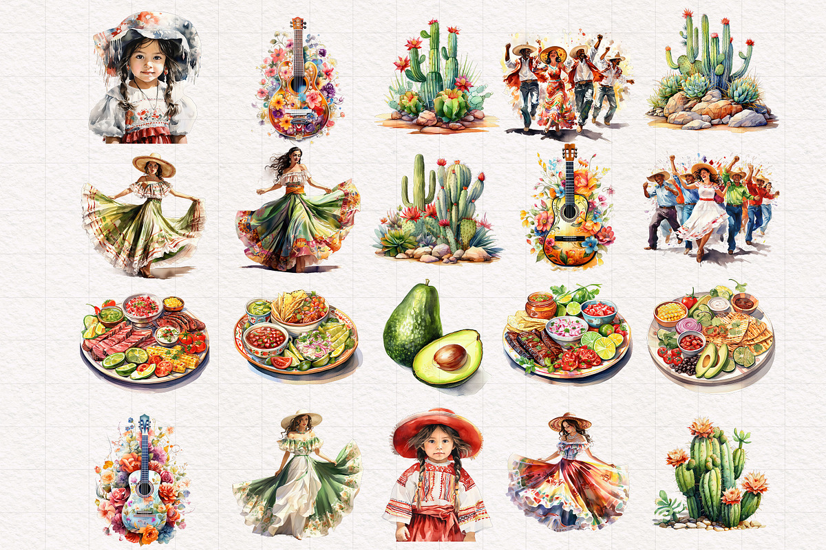 Cinco de Mayo Clipart, a Seasonal Illustration by PaintPixelCo (Photo 11 of 12)