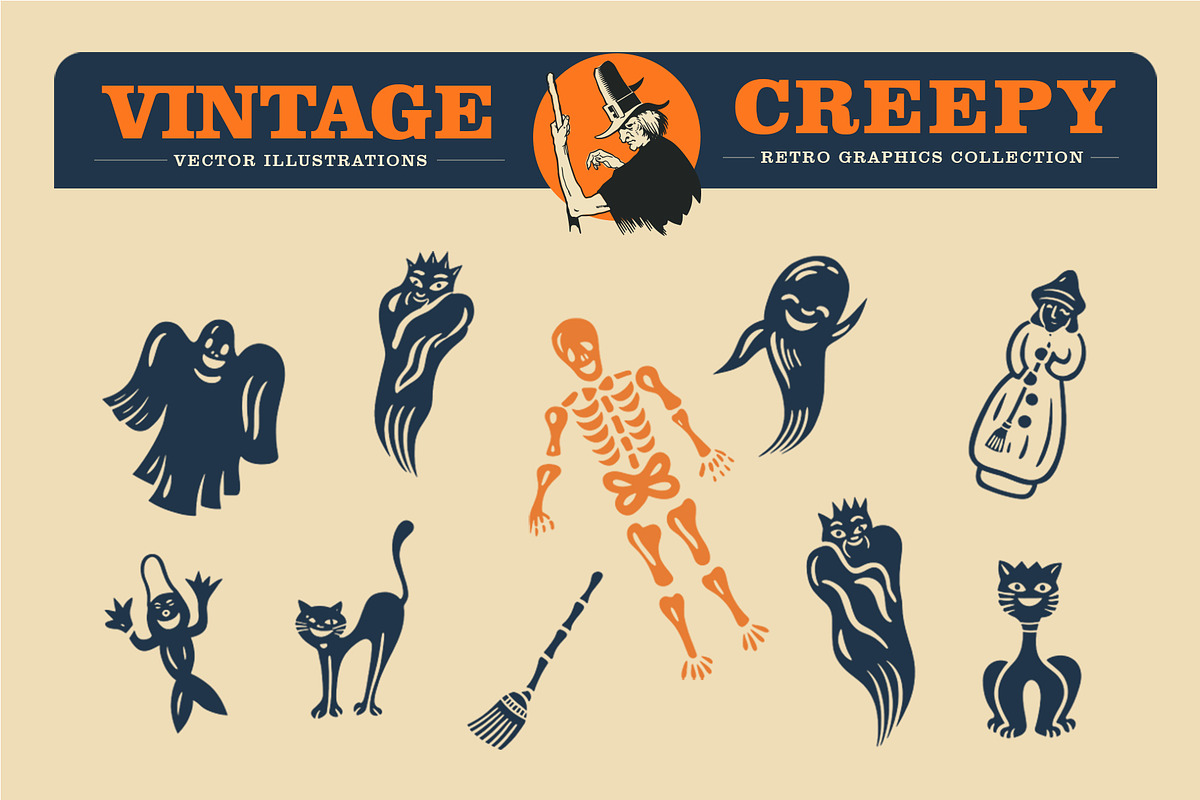 Creepy Stories: Halloween Graphics, a Seasonal Illustration by Retro Machine (Photo 4 of 14)