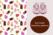 Sweet Ice Cream Patterns, a Pattern Graphic by YuliTeh_art (Thumbnail 1 of 4)