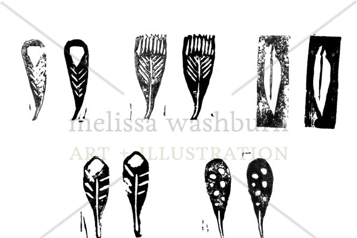 Feathers Vector Stamp Set, an Illustration by MyNatureGraphics (Photo 2 of 2)