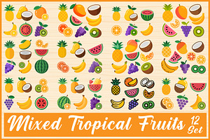 Mixed Tropical Fruits, an Object Graphic by Gfx_Store