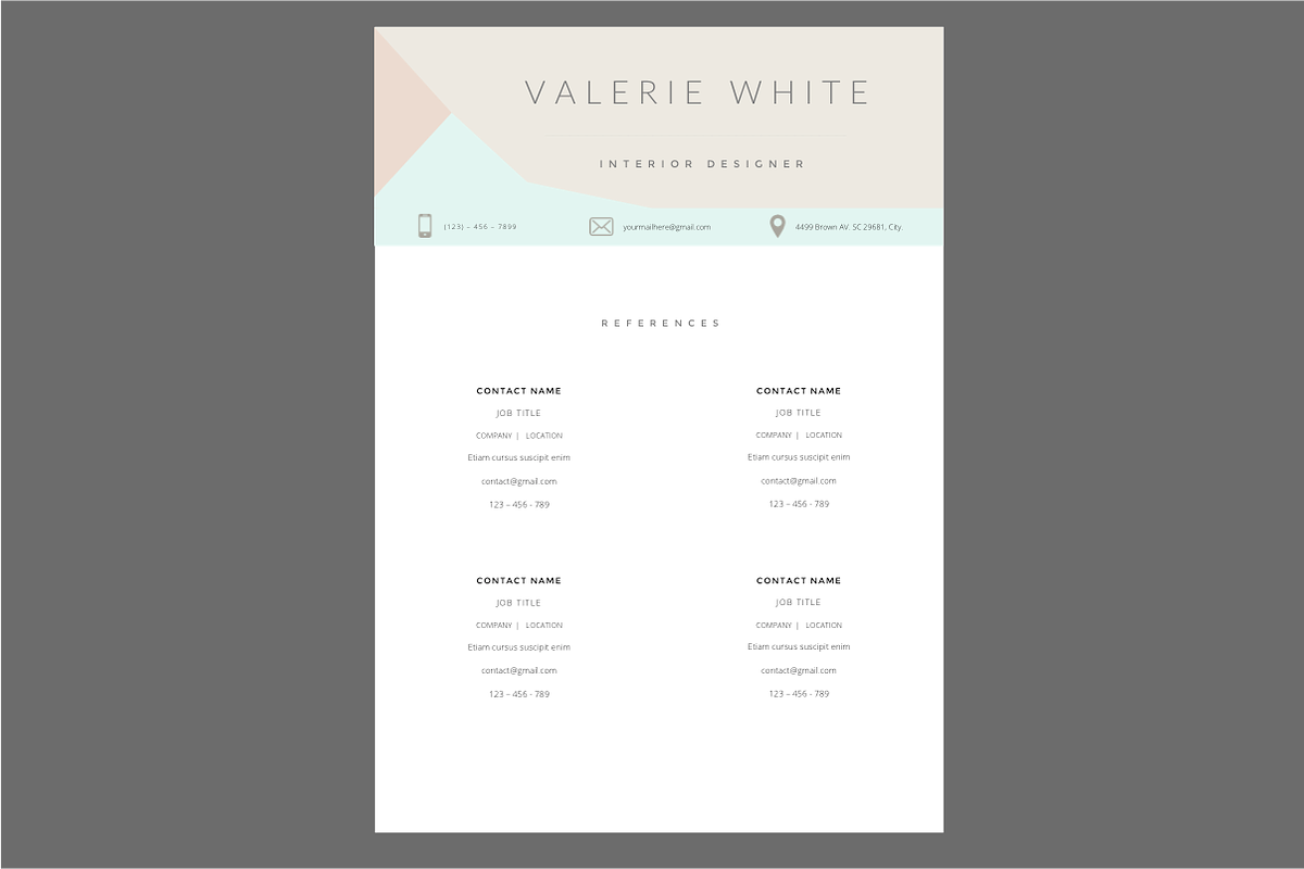 VW Resume Template + Cover WORD, a Resume Template by PAPPERMINT RESUME STUDIO (Photo 4 of 5)