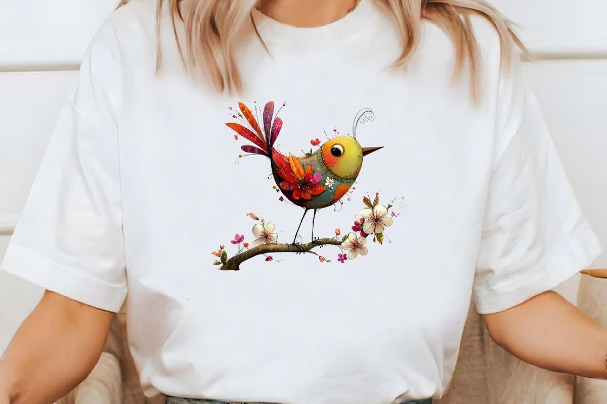 Whimsical Spring bird Clipart, an Illustration by Designworld (Photo 6 of 7)