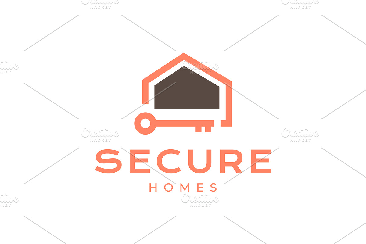 home security key padloc logo, a Branding & Logo Template by devastd