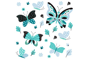 Butterfly Pattern. Pretty Springtime