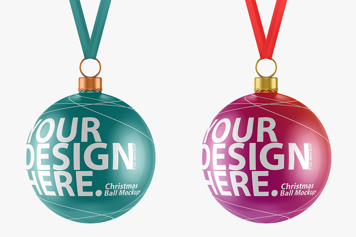 Christmas Ball Mockup rope and Box, a Merchandise Mockup by GreatFruit (Photo 3 of 7)