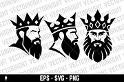 Bearded king wearing a royal crown, a Person Illustration by Vectorhight (Thumbnail 2 of 5)