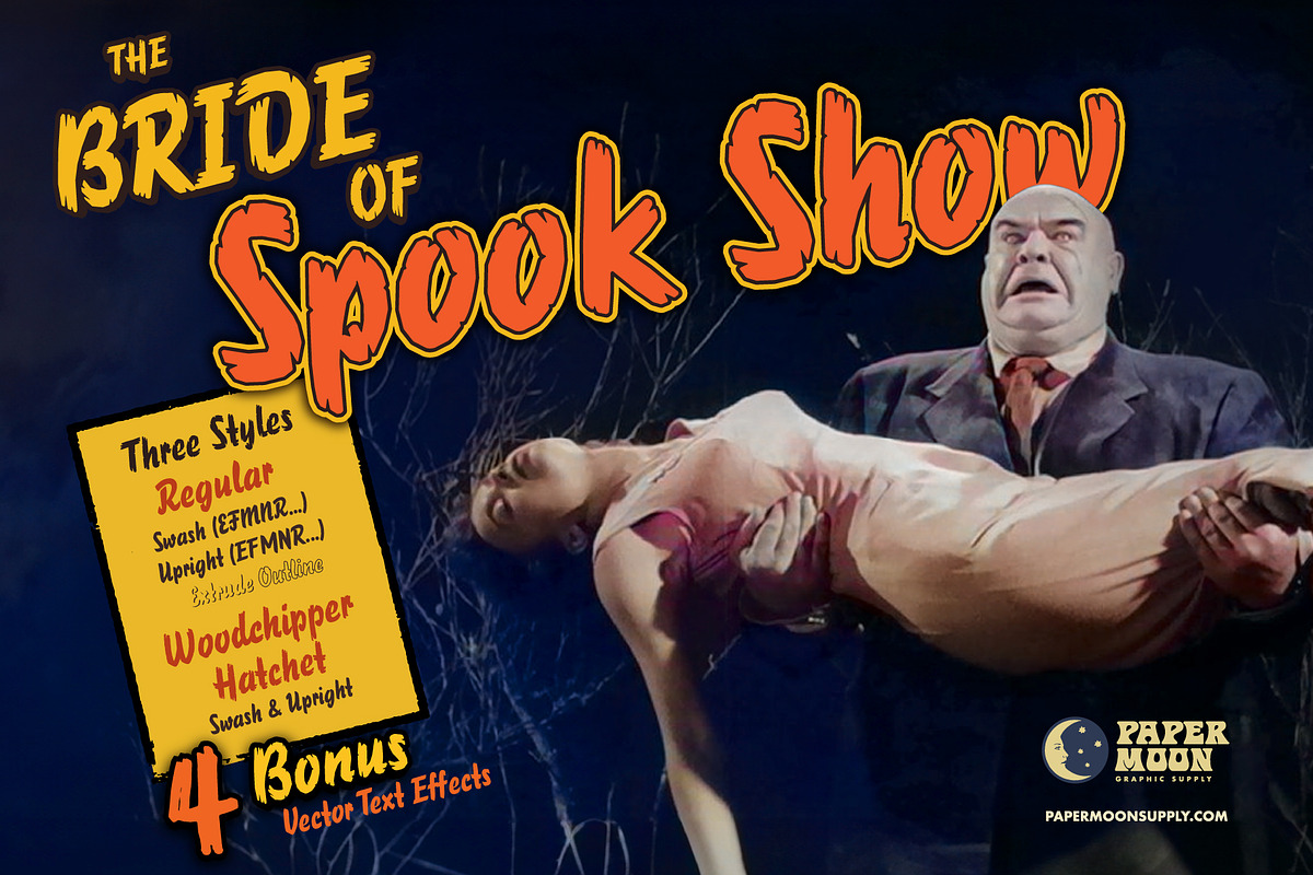 Bride of Spook Show Collection, a Handwritten Font by Paper Moon Graphic Supply (Photo 11 of 25)