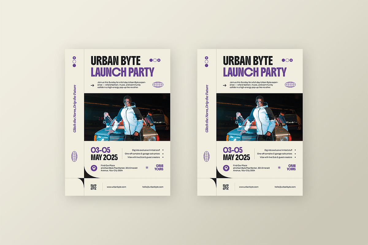 Urban Byte - Flyer Template, a Flyer Template by StreaksideStd (Photo 2 of 3)