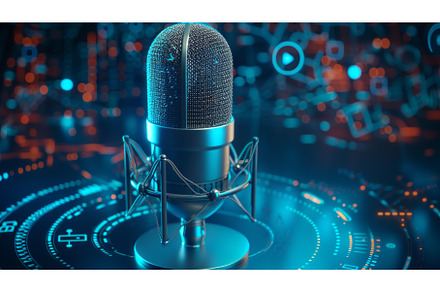 Vintage microphone displayed on a, a Technology Photo by Neirfy