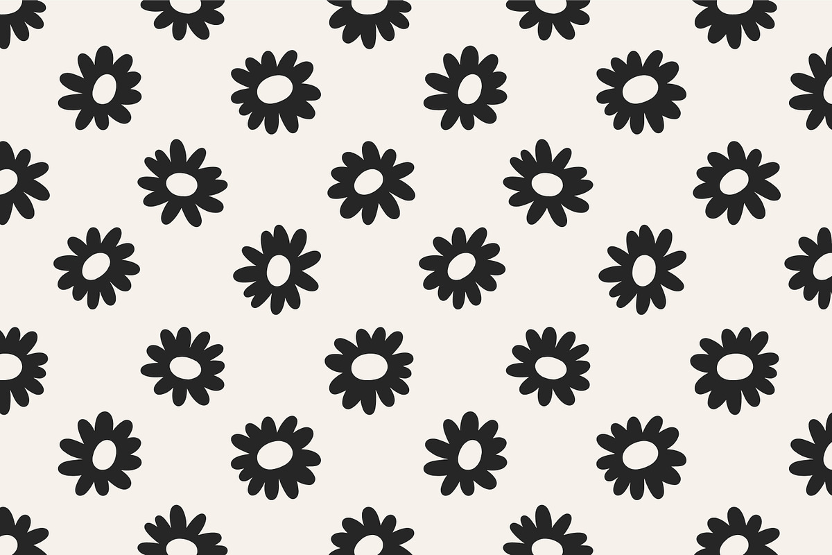 Floral seamless daisy patterns set, a Pattern Graphic by Good Studio