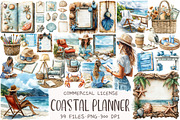 Summer Coastal Planner Clipart, an Illustration by OK Design (Thumbnail 1 of 5)