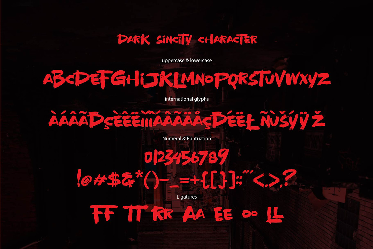 Dark Sincity - Display Font, a Font by Olexstudio (Photo 8 of 8)