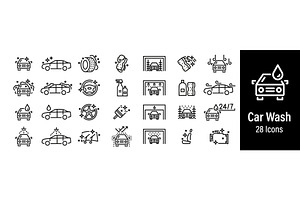 Car Wash Web Icons