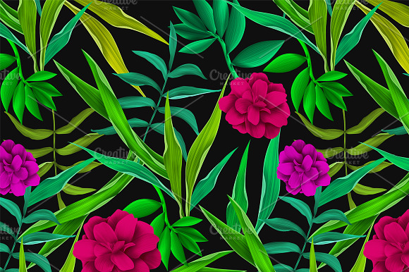 Jungle Leaves Seamless Pattern