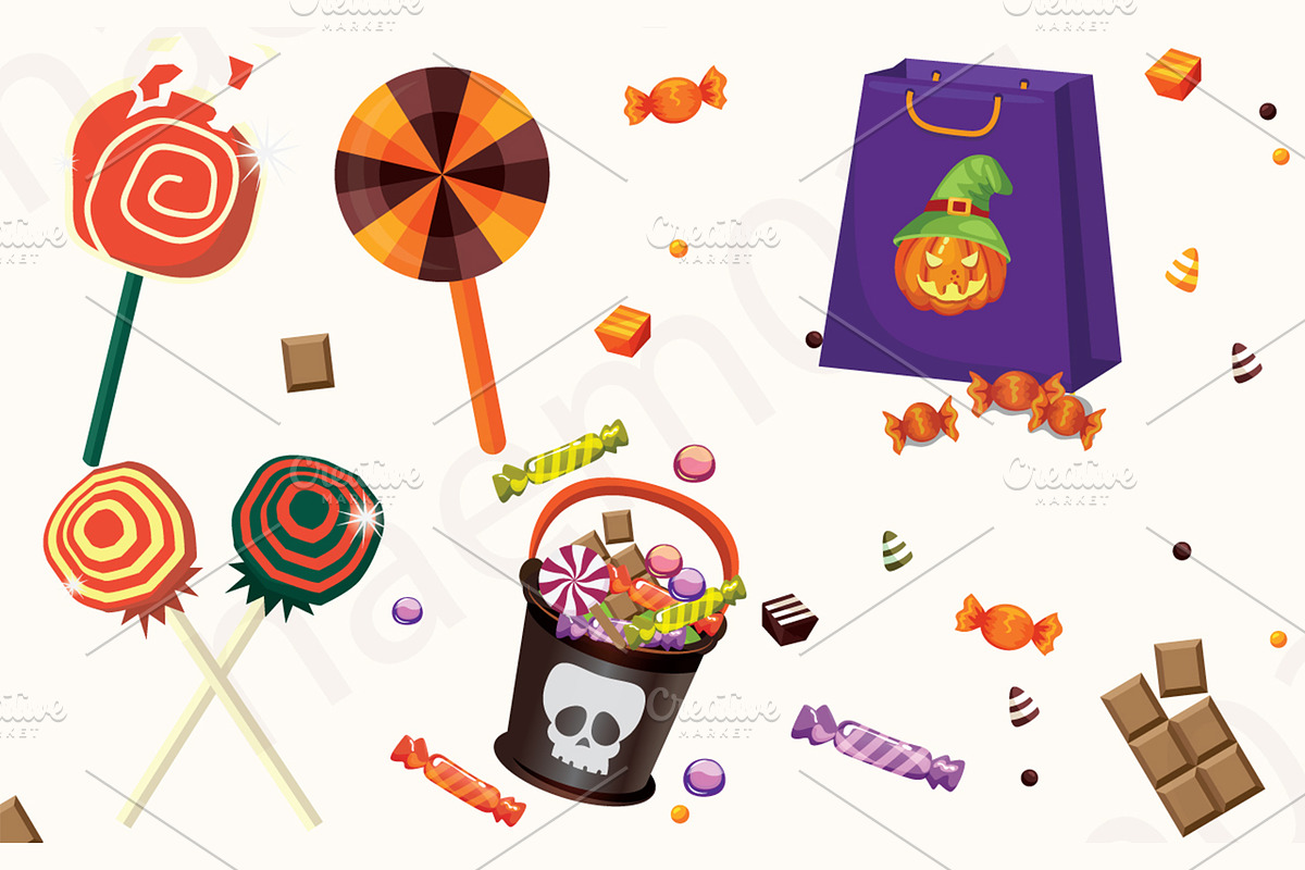 Halloween Trick or Treat Clipart, a Decorative Illustration by naem021 (Photo 14 of 16)