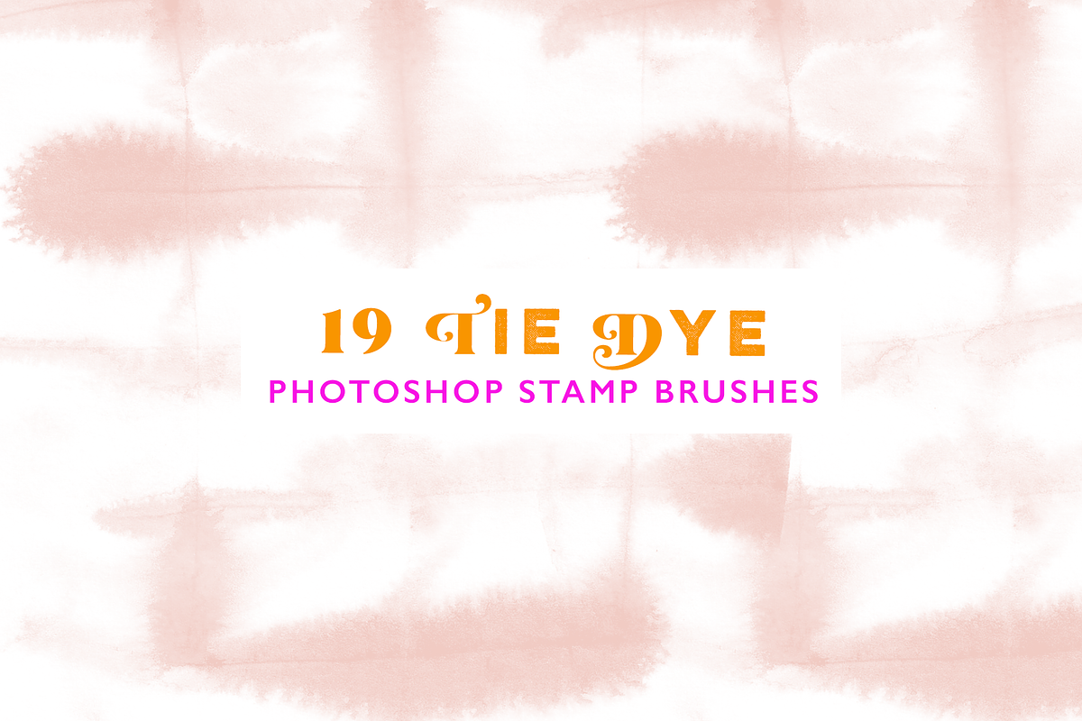 19 Tie Dye Photoshop Stamp Brushes, a Brush Add-On by CC CREATIVE CO (Photo 5 of 10)