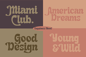 Happiness Mood - Retro Fonts