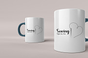 Modern Sewing & Heart Logo Template, a Branding & Logo Template by YUDesignStore (Thumbnail 4 of 8)
