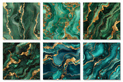 Green Gold Agate Watercolor Textures, a Texture Graphic by Dream Creation (Thumbnail 3 of 7)