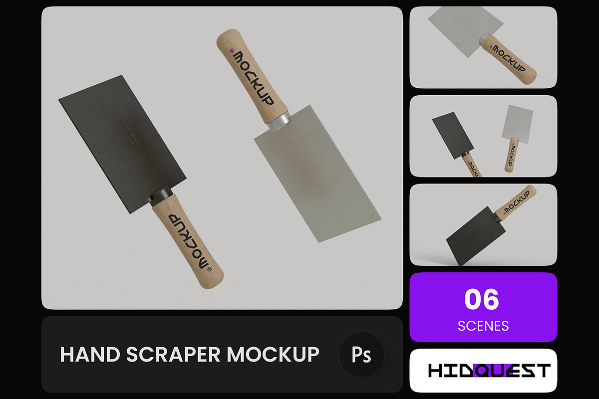 Hand Scraper Mockup, a Household Mockup by hiddemaru (Photo 1 of 4)