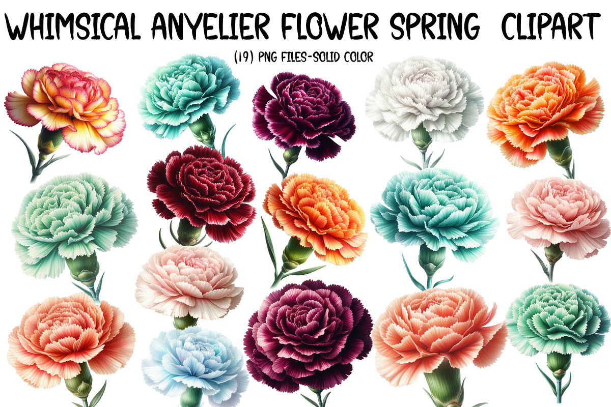 Whimsical anyelier flower spring Cl, an Illustration by Designworld (Photo 1 of 4)