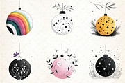 Bauble Clipart Set, an Illustration by DreamCafeArt (Thumbnail 7 of 8)