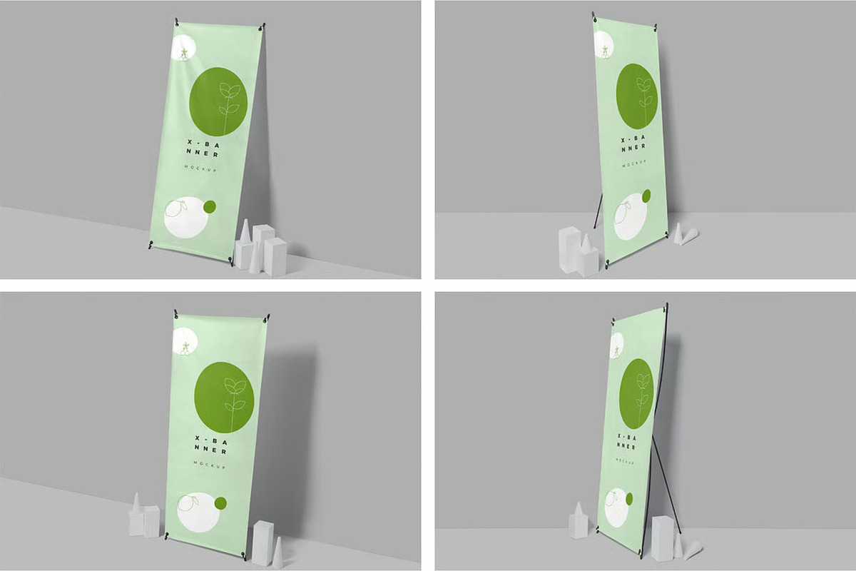 High-Quality X Standee Mockup PSD, an Advertising Mockup by megostudi0 (Photo 1 of 6)