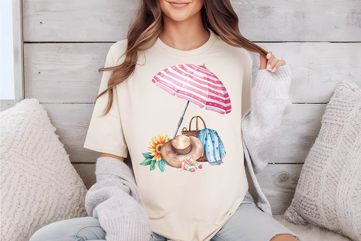 Watercolor Girly Summer Clipart, an Illustration by SVGArt (Photo 9 of 9)