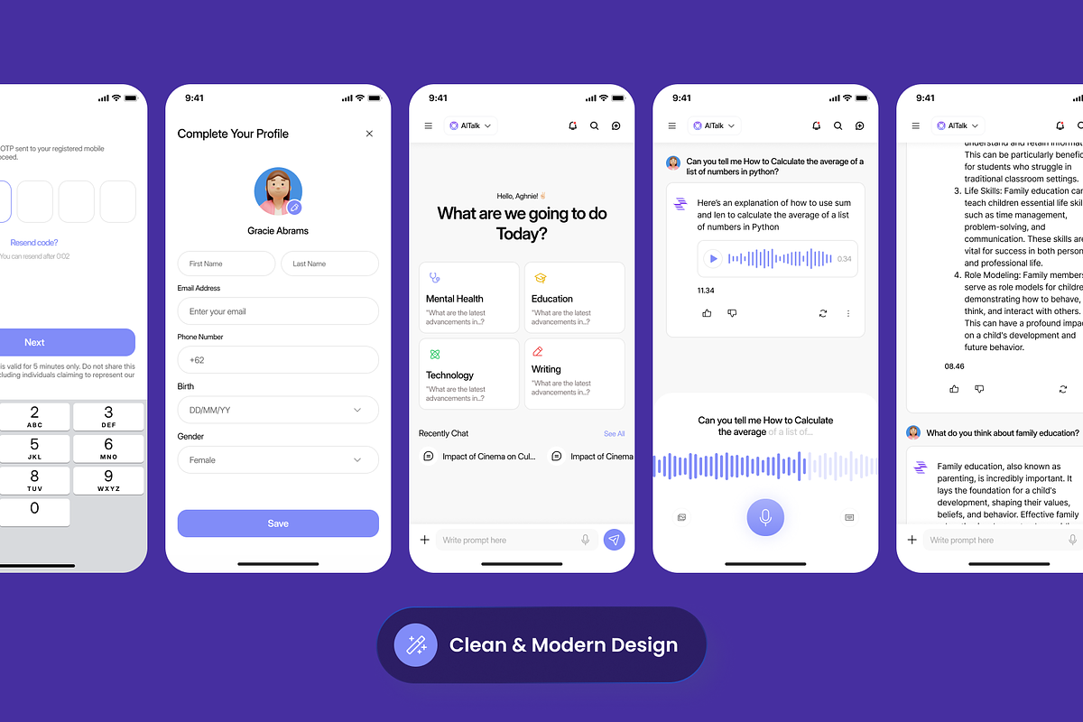 AITalk - Ai Chat Mobile App, an App Template by SLAB! Design (Photo 4 of 4)