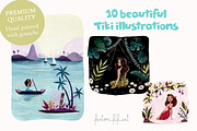 Tiki girls gouache illustrations, an Illustration by Fantom Fifi Art (Thumbnail 2 of 5)