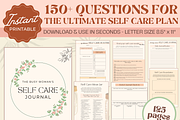 Self Care Journal Printable PDF, a Print Template by Ambitiously Alexa (Thumbnail 1 of 8)