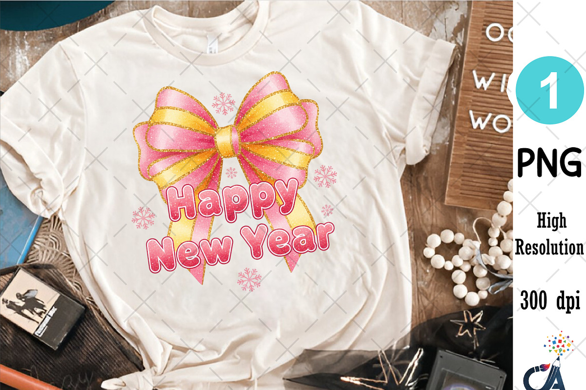 New Year Pink Coquette Bow PNG, an Illustration by Creative Art (Photo 2 of 6)