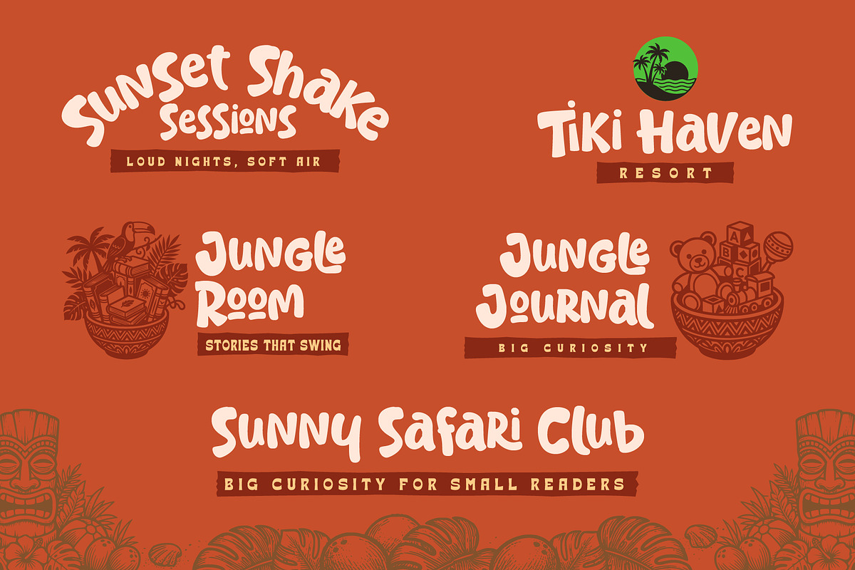 Tiki Bongo - Tropical Display Font, a Handwritten Font by Inviline.co (Photo 8 of 13)